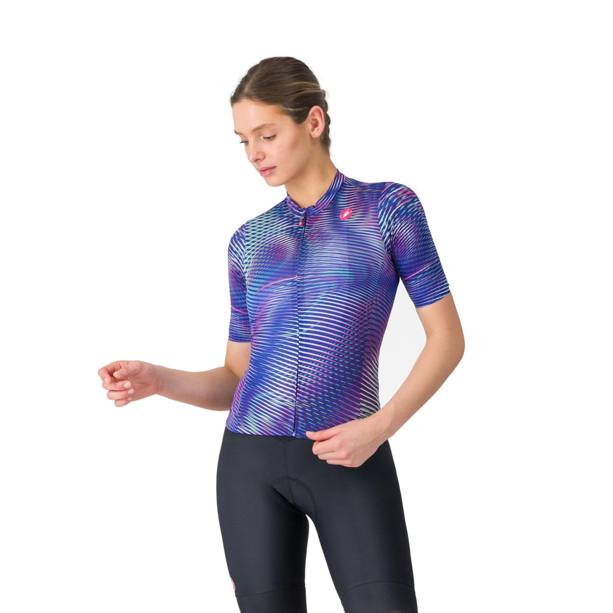 Maglia CASTELLI COSMIC VORTEX da donna a maniche corte viola