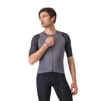 CASTELLI AERO RACE 8S Kurzarm-Radtrikot in Grau