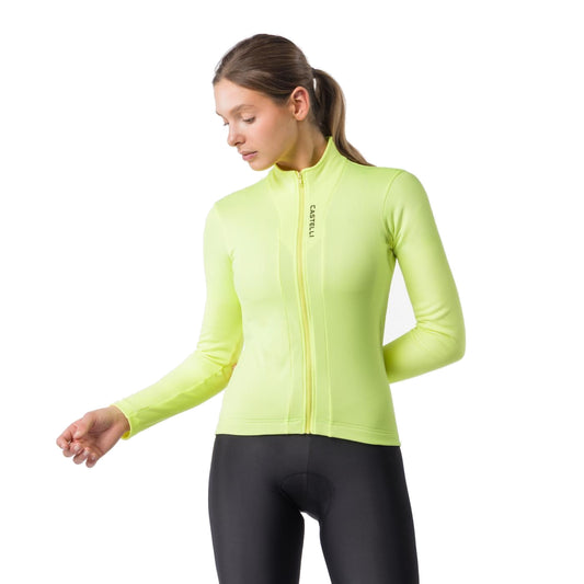 Maglia CASTELLI SINERGIA 3 FZ a maniche lunghe da donna gialla
