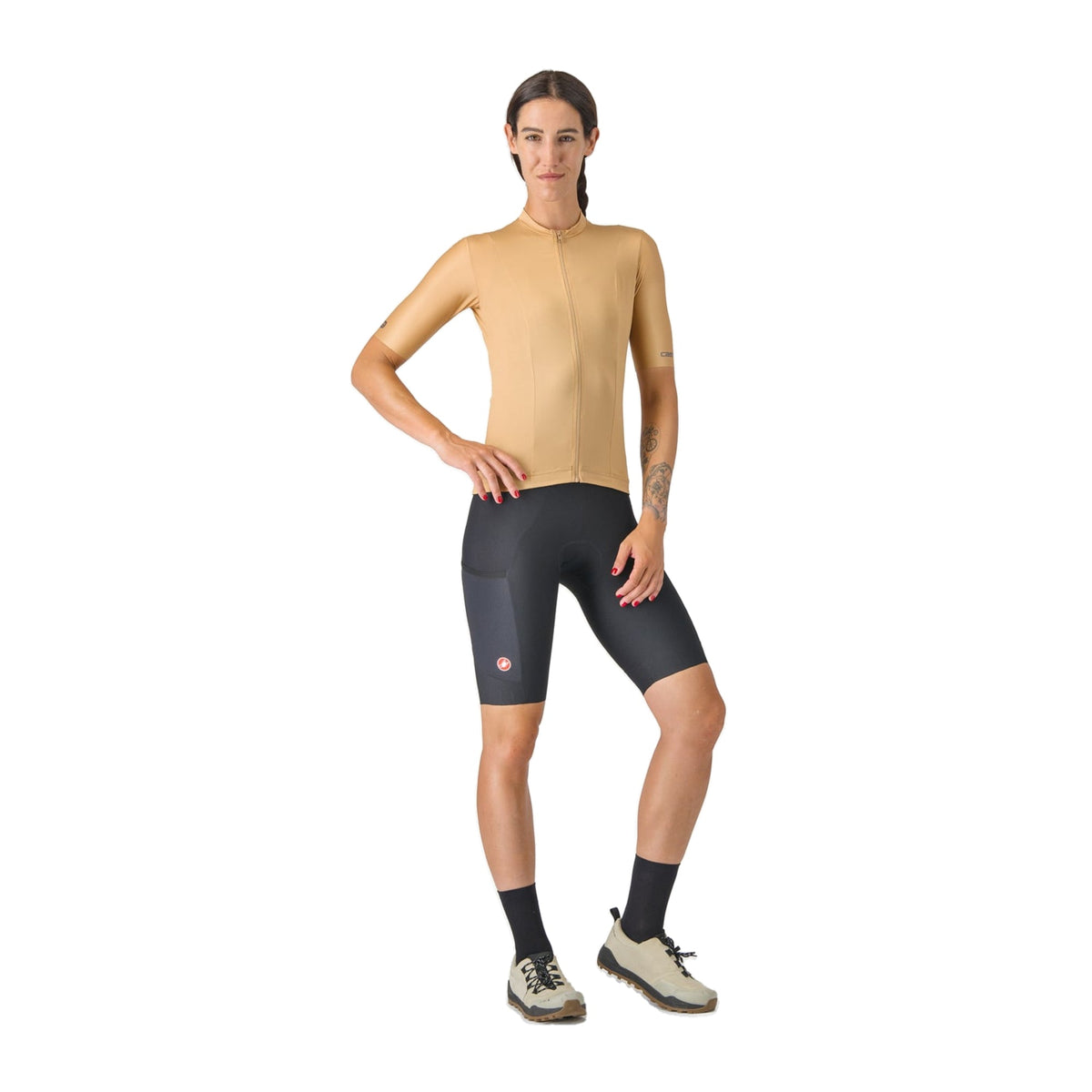 CASTELLI UNLIMITED Damen-Kurzarm-Radtrikot in Braun