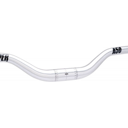 PROTAPER 810 A50 31.8 poliruotas sidabrinis vairas su 2 colių pakilimu