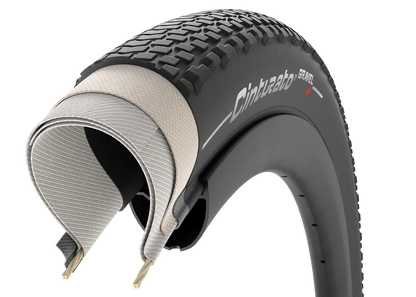 Гума PIRELLI CINTURATO GRAVEL H 700x50c, готова за безкамерен монтаж, класическа бежова