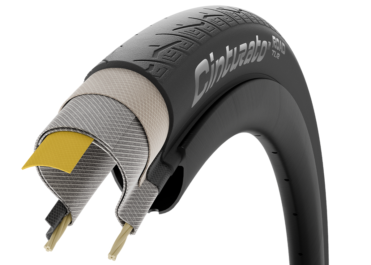 Ελαστικό PIRELLI CINTURATO ROAD TLR Tubeless Ready, μαύρο