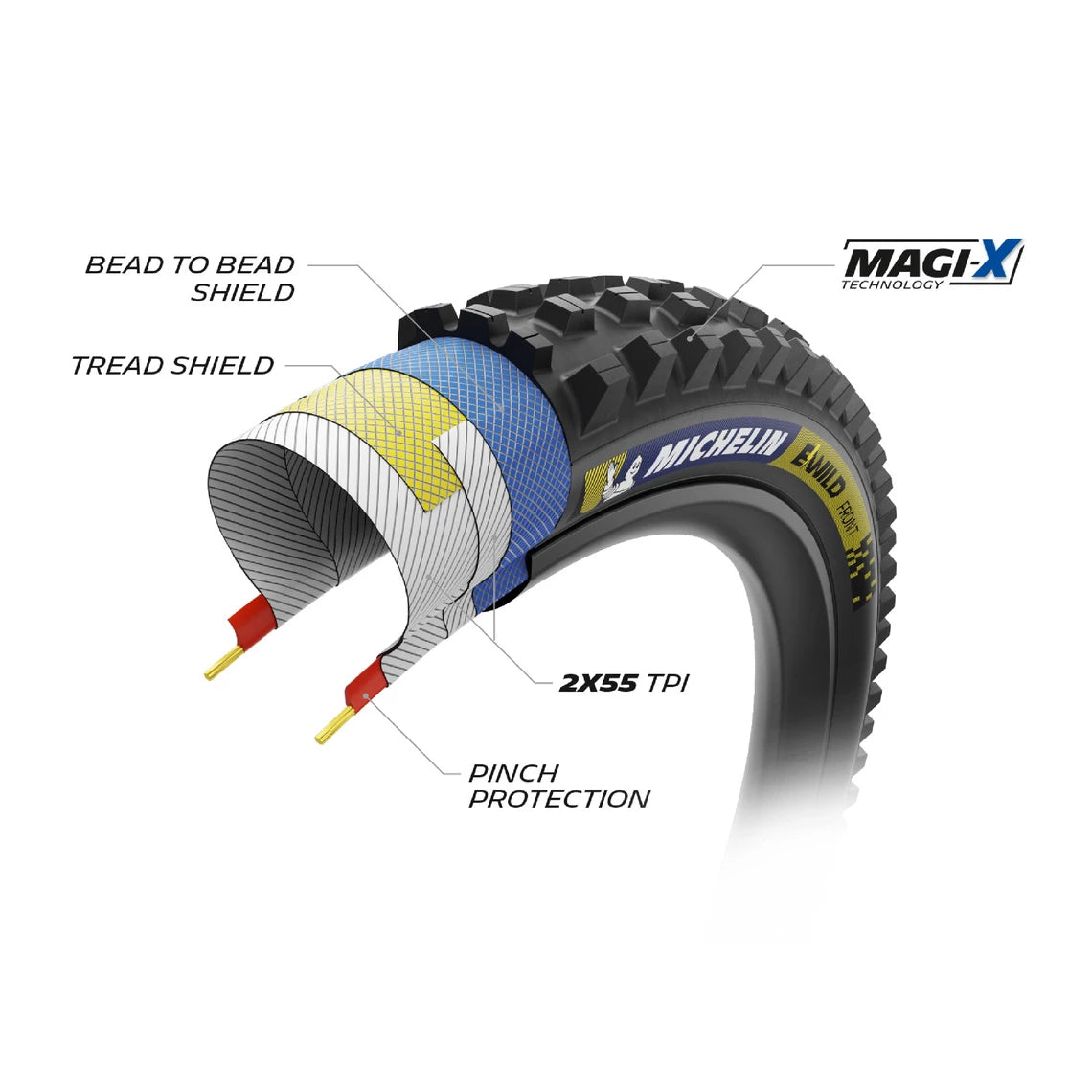 MICHELIN E-WILD FRONT Racing Line 29x2.40 Tubeless Ready Soft-däck