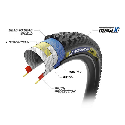 Rengas MICHELIN DH16 Racing Line Dark 29x2.40 Tubeless Ready Souple