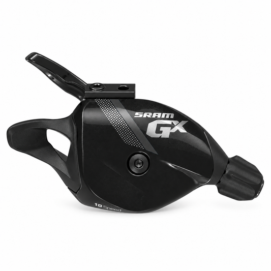Manetă de schimbător dreapta SRAM GX 10 viteze Trigger, neagră — vedere a produsului pe fundal alb