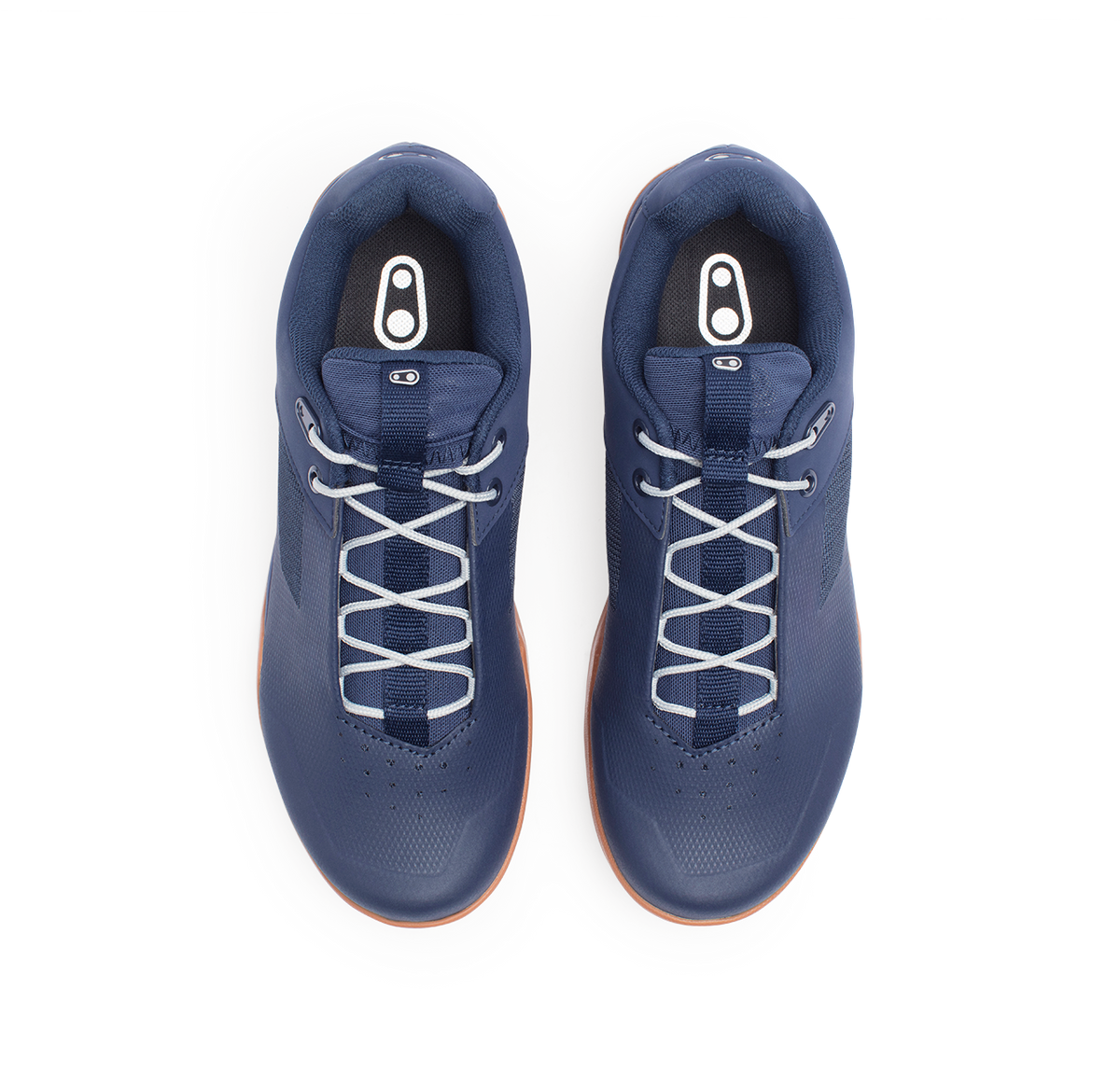 Scarpe MTB CRANKBROTHERS STAMP LACE FLAT blu/argento — vista dall’alto