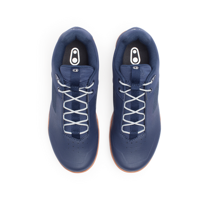 Scarpe MTB CRANKBROTHERS STAMP LACE FLAT blu/argento — vista dall’alto
