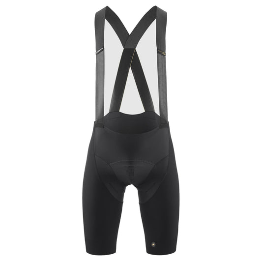 Korte fietsbroek met bretels ASSOS EQUIPE RSR S11, zwart — witte achtergrond, 2000 x 2000