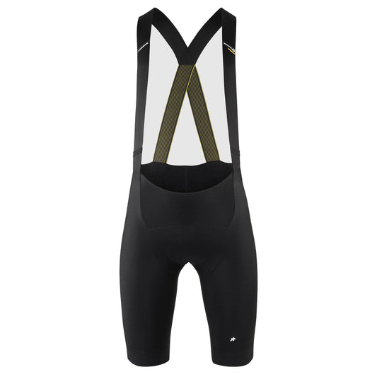 Korte fietsbroek met bretels ASSOS EQUIPE R SPRING FALL S11, zwart — witte achtergrond, 2000 x 2000