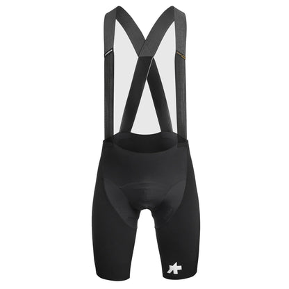 Korte fietsbroek met bretels ASSOS EQUIPE RSR BOLIDE S11, zwart — witte achtergrond, 2000 x 2000