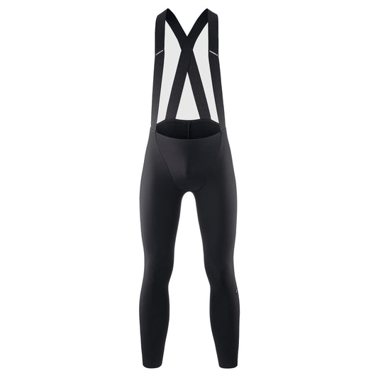 Lange fietsbroek met bretels ASSOS ENDURANCE THERMOBOOSTER S11, zwart — witte achtergrond, 2000 x 2000