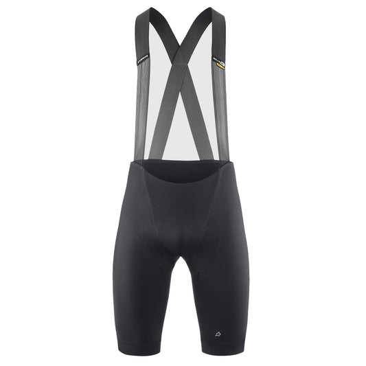 Korte fietsbroek met bretels ASSOS MILLE GTS SPRING FALL S11 zwart — witte achtergrond, 2000 x 2000