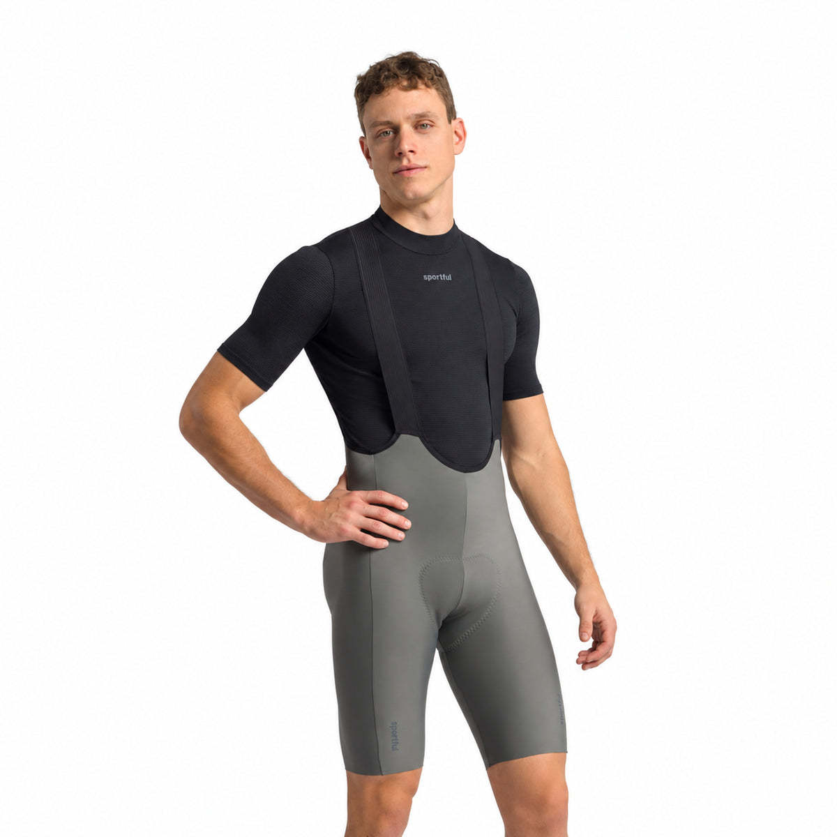 Salopette corta SPORTFUL SRK SHIFT grigia — sfondo bianco, 2000 x 2000