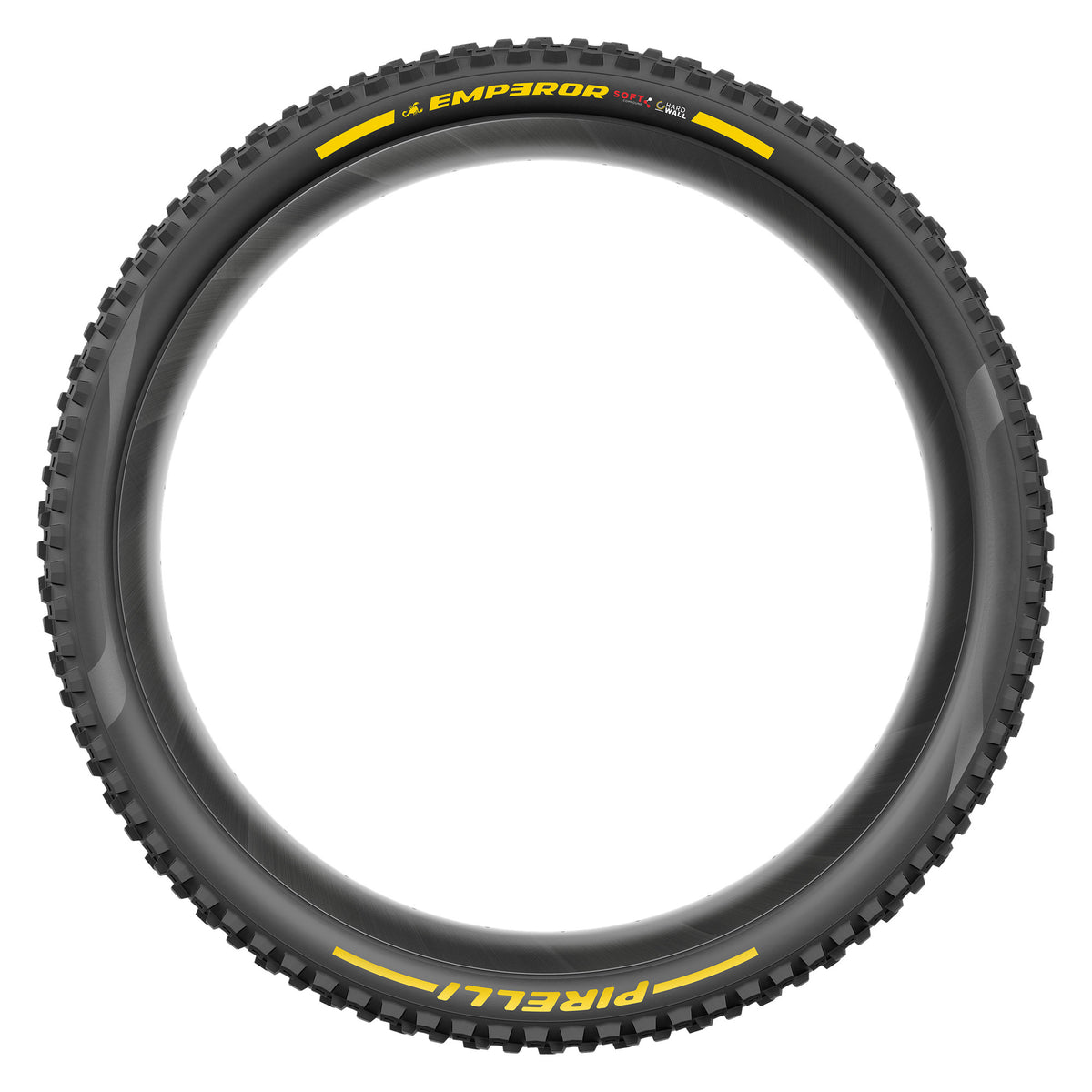 PIRELLI SCORPION EMPEROR 29x2.40 Soft HardWall Tubeless Ready sulankstoma padanga, juoda / geltona „Team Edition“