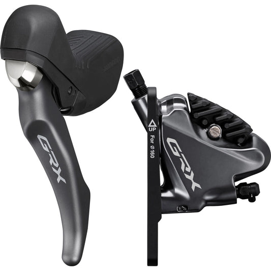 Ляв лост и преден спирачен апарат SHIMANO GRX ST-RX810-LA + BR-RX810 2x11S Flat Mount