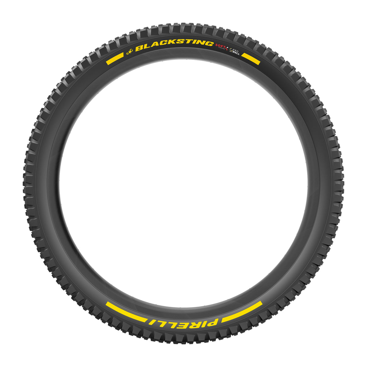 Opona PIRELLI SCORPION BLACK STING 27.5x2.40 Soft ProWall Tubeless Ready, zwijana, czarno-żółta Team Edition