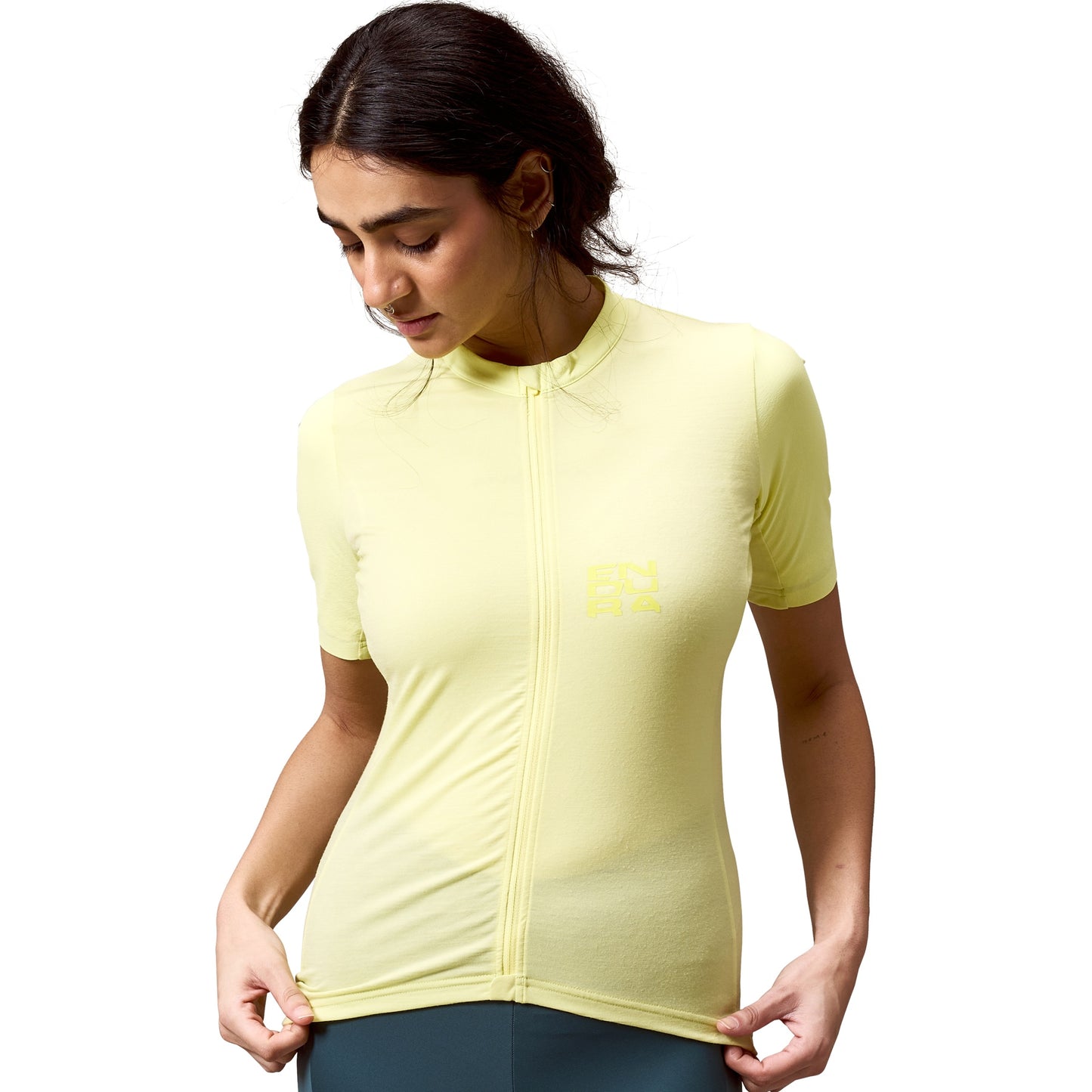 Maillot ENDURA ALLTRACK RIDE Manches Courtes Femme Jaune