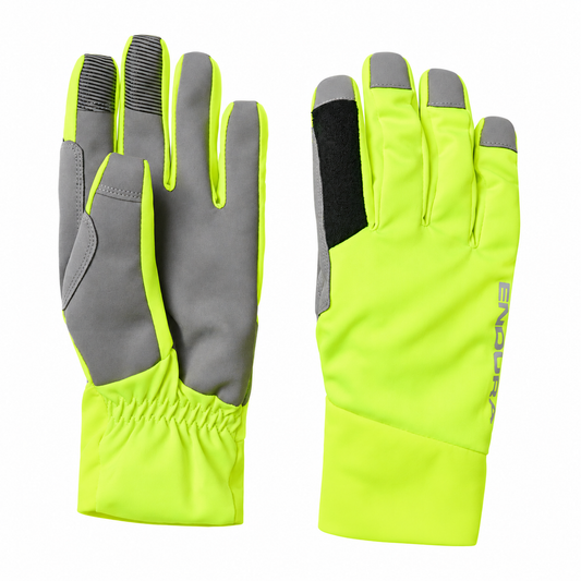 Guanti ENDURA LOOP WATERPROOF gialli su sfondo bianco