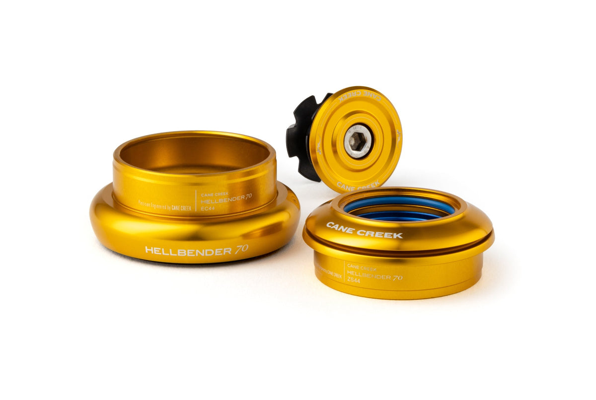 Polointegrované/externé kónické hlavové zloženie CANE CREEK Hellbender 70 1"1/8 – 1,5" ZS44/EC44 zlaté