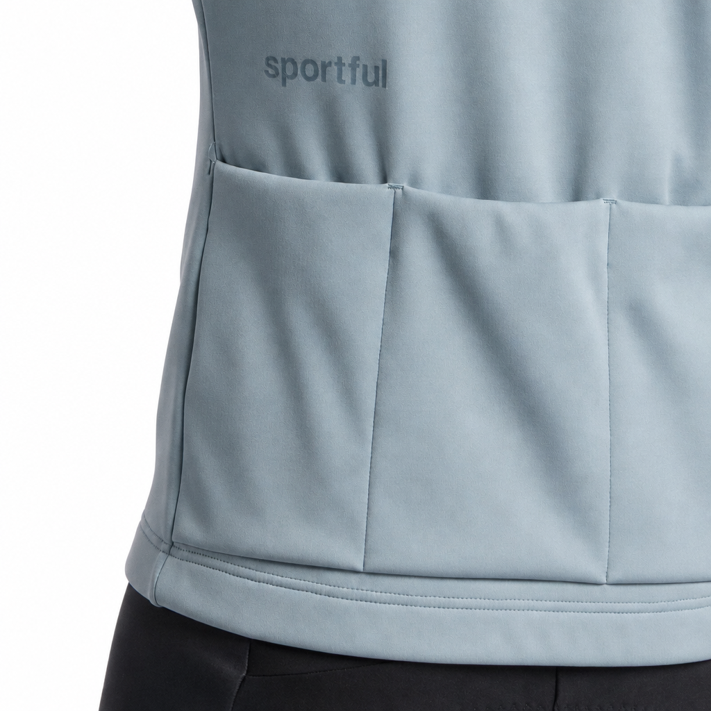 SPORTFUL CLASSIC 2 women's grey jacket, rear pockets on a white background