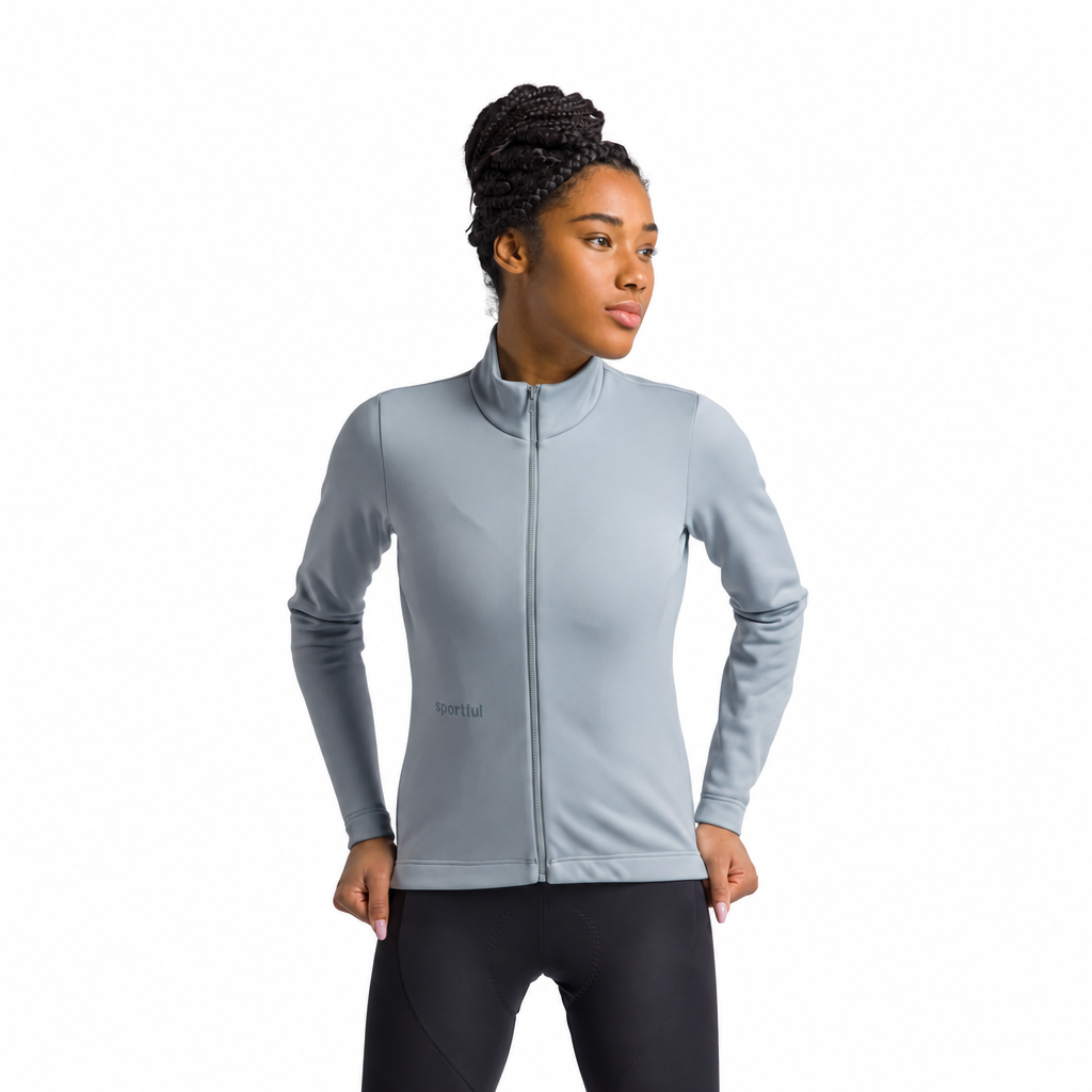 SPORTFUL CLASSIC 2 women's grey jacket, front view on a white background