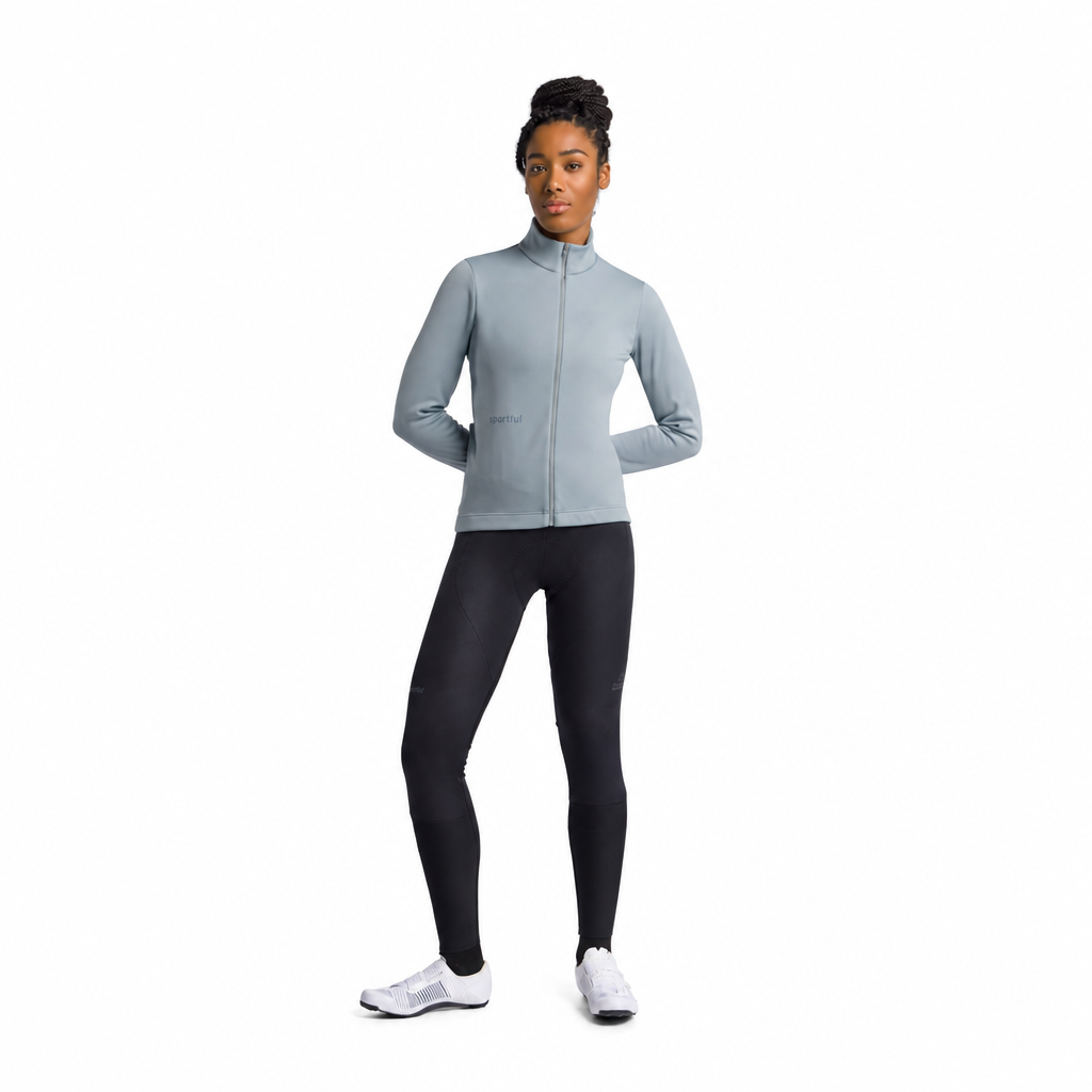 SPORTFUL CLASSIC 2 women's grey jacket, full-length view on a white background