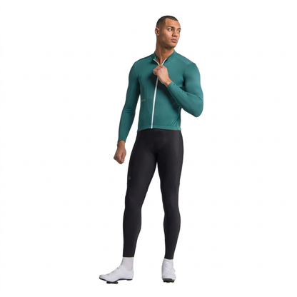 Maglia da ciclismo Sportful Classic verde, vista a figura intera su sfondo bianco