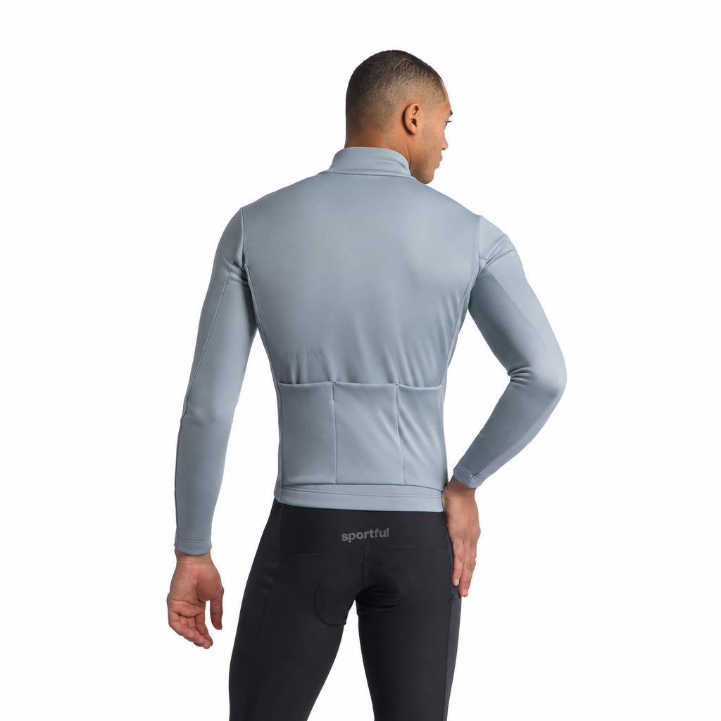 Giacca SPORTFUL CLASSIC 2 grigia, vista posteriore su sfondo bianco