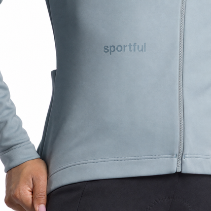 SPORTFUL CLASSIC 2 women's grey jacket, front detail on a white background