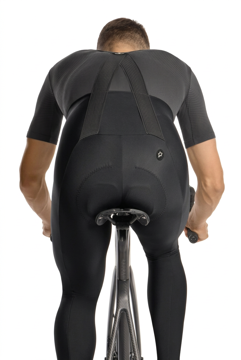 Calção Longo com Bretelas ASSOS MILLE GT SPRING FALL S11 Preto
