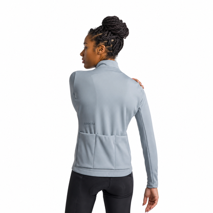 SPORTFUL CLASSIC 2 women's grey jacket, back view on a white background