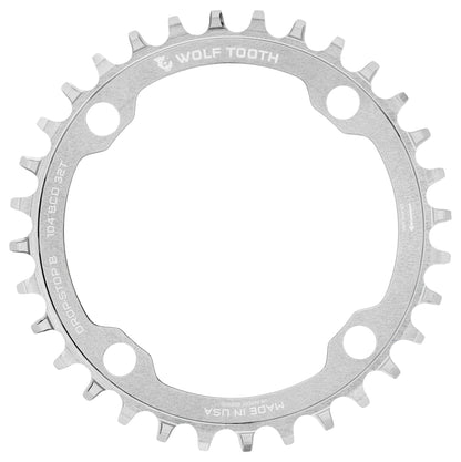 Tarcza Mono WOLF TOOTH DROP-STOP B 104mm Raw Silver