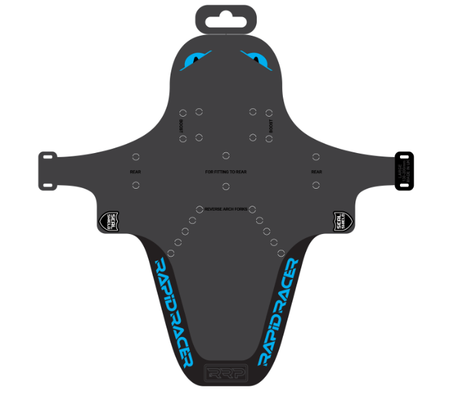 Garde-boue RRP EnduroGuard Standard (fourche 80 à 120mm) Noir/Bleu Ciel