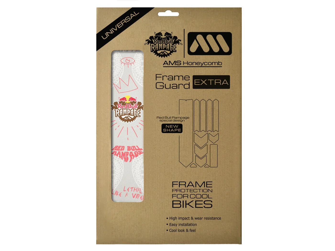 Protection Adhésive pour Cadre ALL MOUNTAIN STYLE EXTRA Red Bull Rampage Freeride Blanc