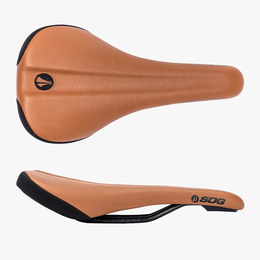 Sedlo SDG BEL-AIR V3 s ližinami Lux-Alloy a koženým potahem