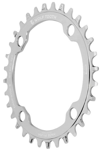 Tarcza Mono WOLF TOOTH DROP-STOP B 104mm Raw Silver