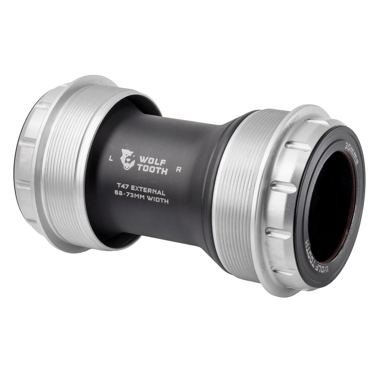 Boitier de Pédalier WOLFTOOTH T47 Externe 29mm SRAM DUB Raw Silver