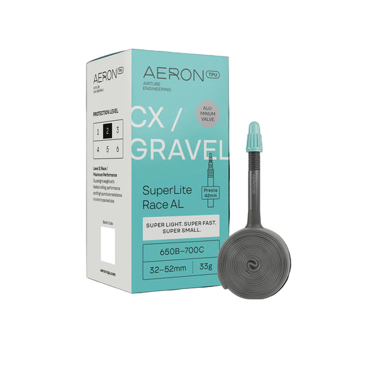 AERON SuperLite Race Alu Valve CX-Gravel Inner Tube 650b/700x32-52mm