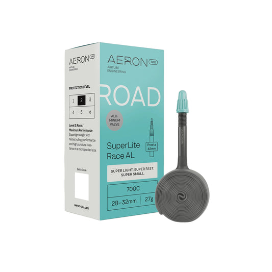 AERON SuperLite Race Alloy Valve Road Inner Tube 700x28-32mm