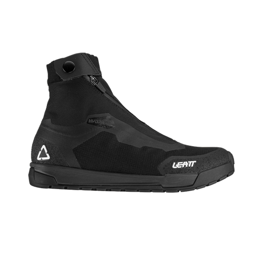 Scarpe MTB invernali LEATT HYDRADRI 7.0 FLAT PEDALS nere — vista laterale esterna