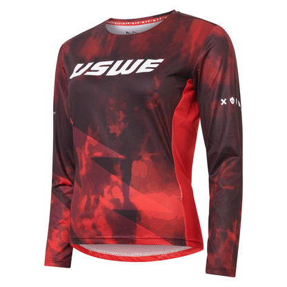 Maglia USWE LUFTIG MTB Maniche Lunghe Donna Rosso
