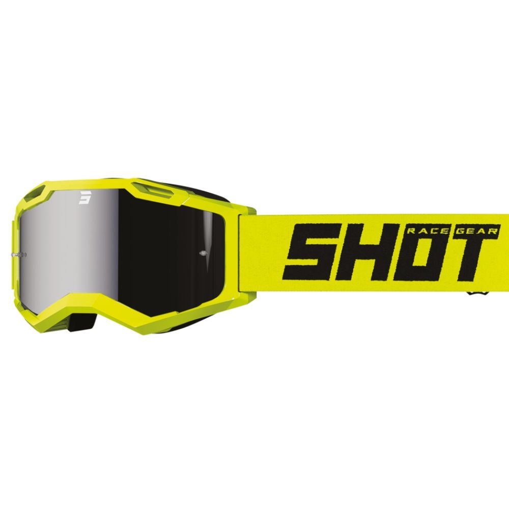 Shot Assault 2.0 Solid Iridium Goggles Neon Yellow Glossy