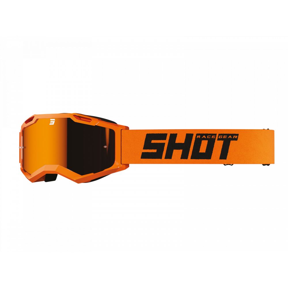 Shot Assault 2.0 Solid Iridium Neon Orange Glossy Goggles