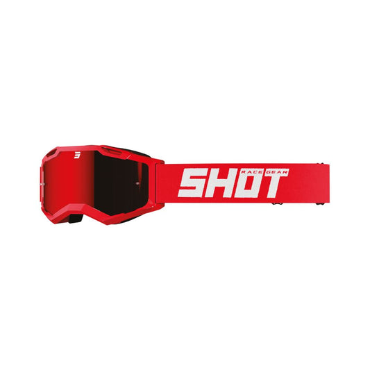 SHOT Assault 2.0 Solid crossbriller, blank rød med iridiumglas