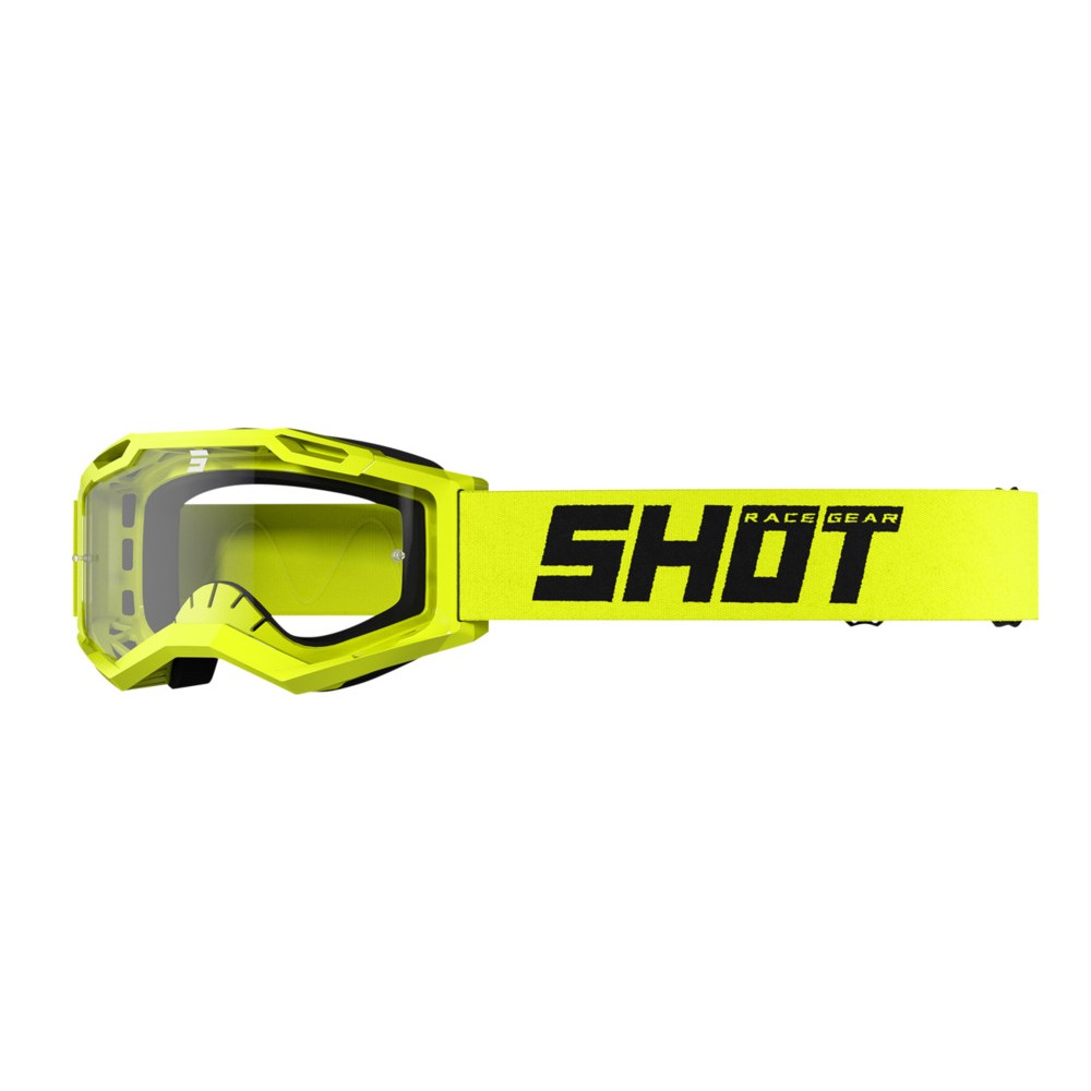 Máscara Shot Assault 2.0 amarillo fluorescente sólido brillante