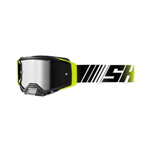 Maska Shot Core Stripe neonově žlutá lesklá