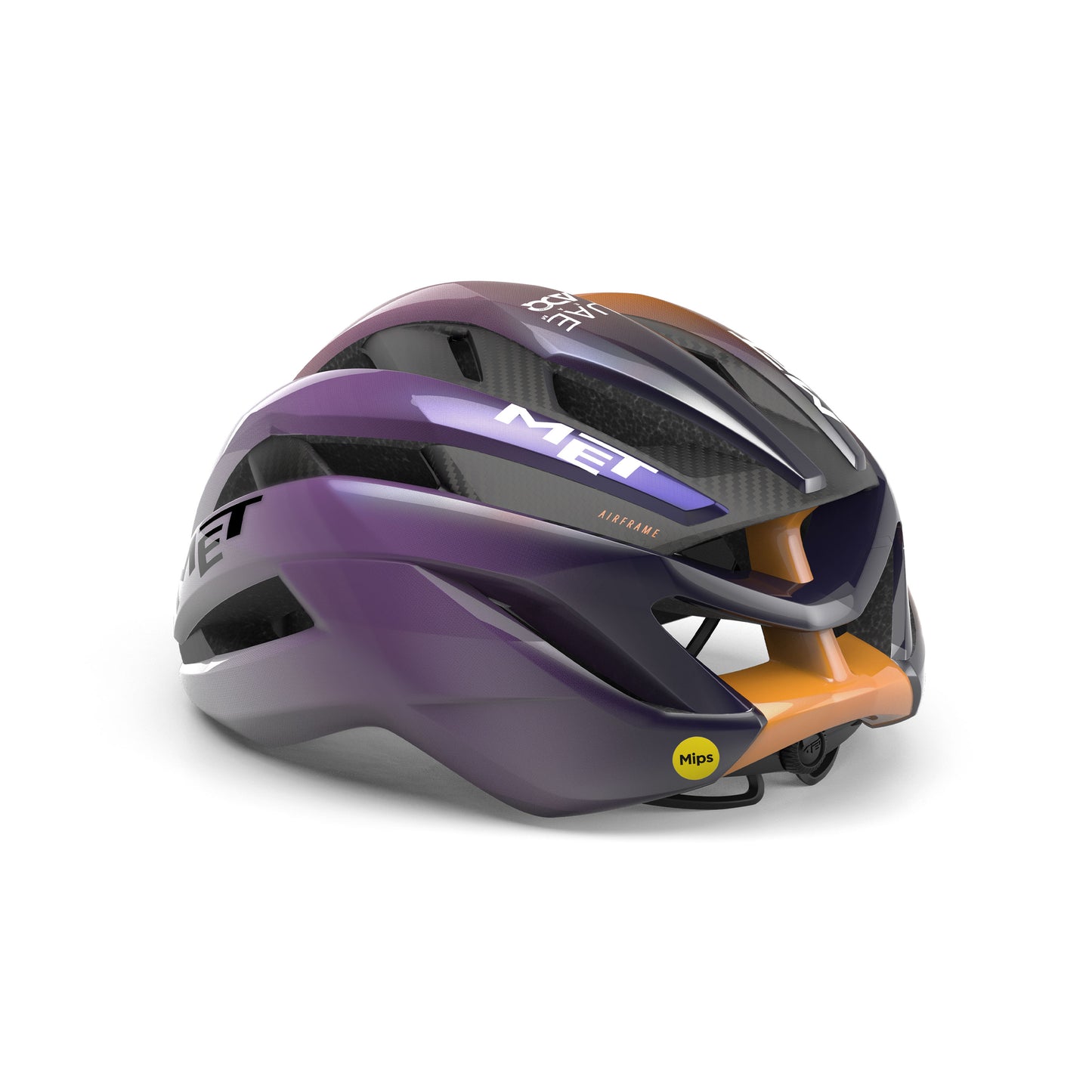 Casque Route MET TRENTA 3K CARBON MIPS UAE TEAM ADQ 2026 Violet/Orange
