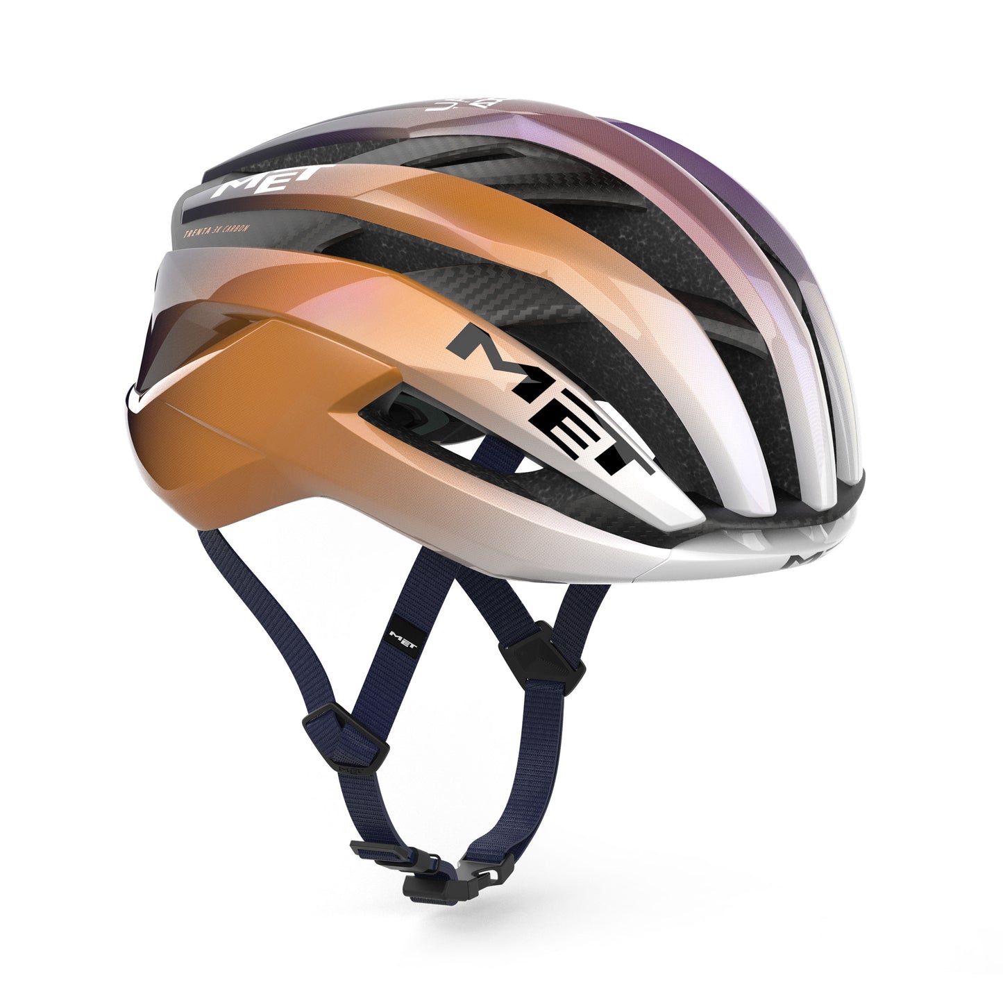 Casque Route MET TRENTA 3K CARBON MIPS UAE TEAM ADQ 2026 Violet/Orange