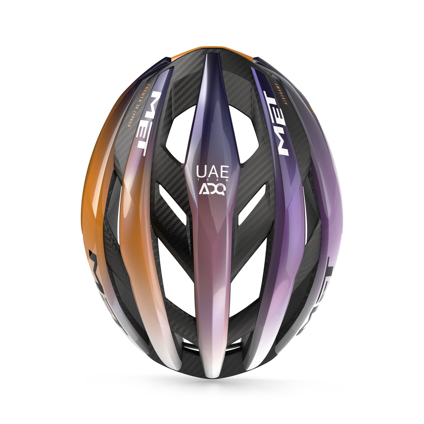 Casque Route MET TRENTA 3K CARBON MIPS UAE TEAM ADQ 2026 Violet/Orange